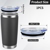 20oz Splash-Proof Silicone Travel Mug Lid - Slim Replacement Cover