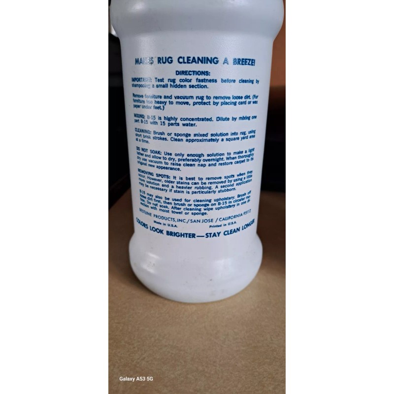 Bestline New Professional Rug Shampoo Concentrate. 32 oz. Strong. 15:1