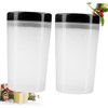 HONMEET 2pcs Manicure Men Nail Pen Cup Reusable Plastic Wash