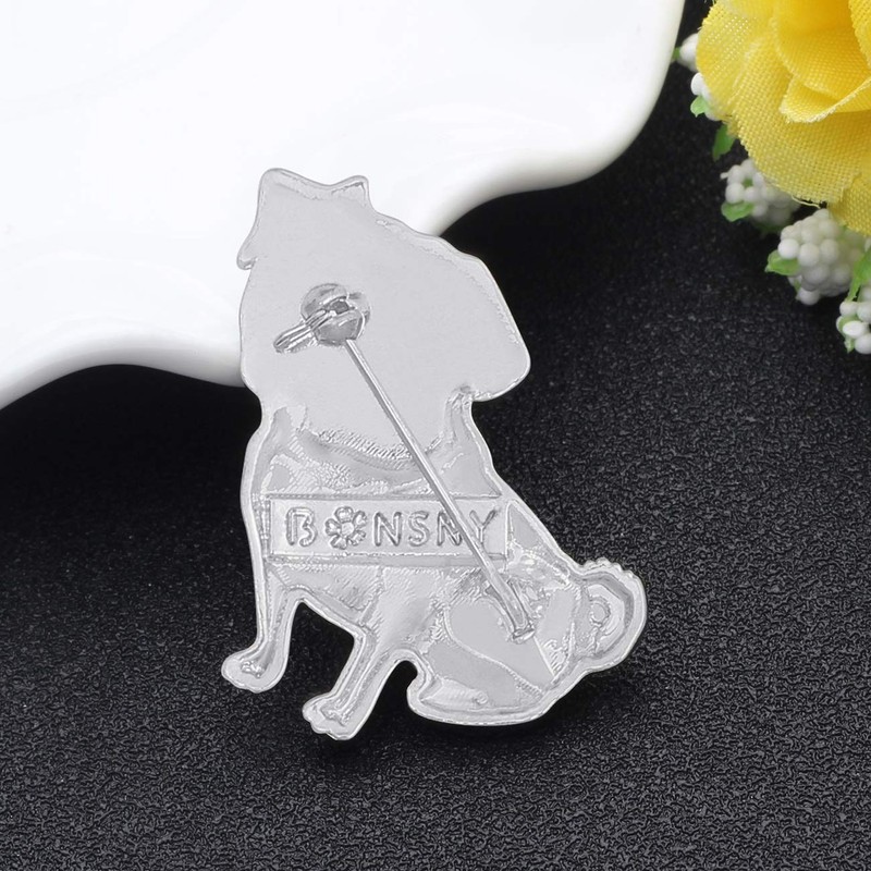 DUOWEI - Broche de aleación esmaltada con diamantes de imitación