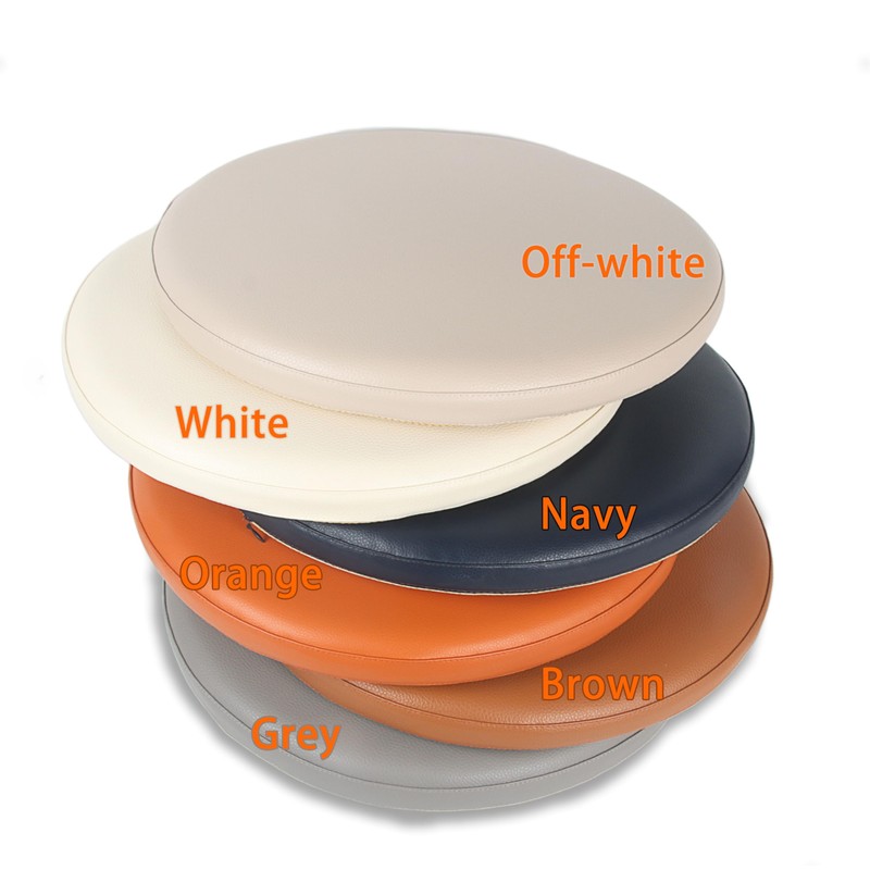 Sigmat PU Leather Round Chair Cushion Memory Foam Waterproof Round