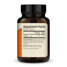 Dr. Mercola, Liposomal Vitamina C Para Niños, 125 Mg, 30 Porciones - 30 Cápsulas