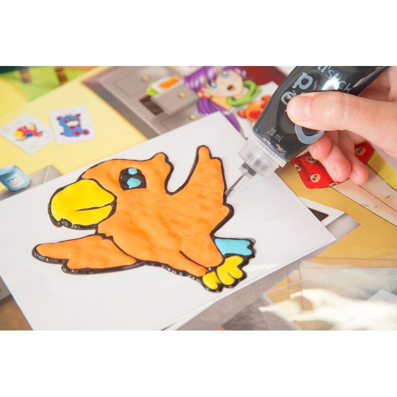 PEBEO Arti-Stick Repositionable Window Paint, 75 ml, Light Blue