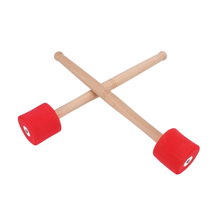 2PCS Bass Foam Drum Mallet Oak Handle EVA Foam Head