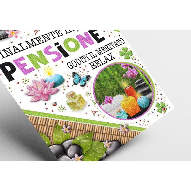 Card "Pensione" printed (relaxation)
