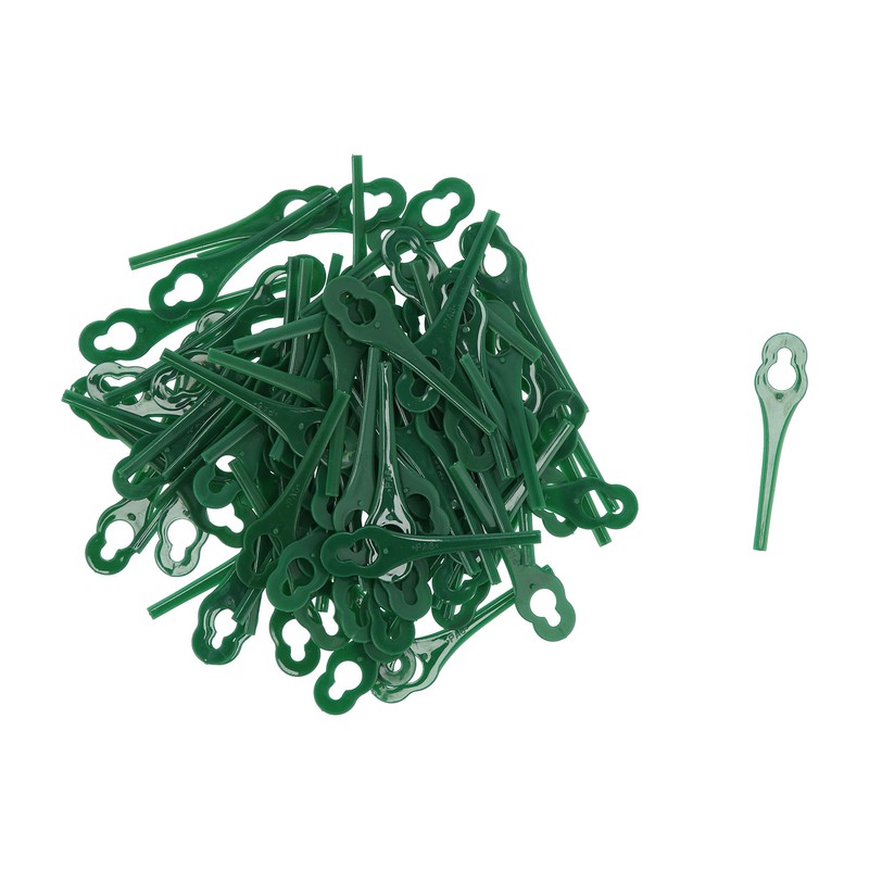 100pcs Plastic Grass Trimmer Blades Lawn Mower Replacement Cutting Blades