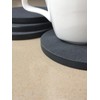 Diatomaceous Earth Coaster, Black, 1 Piece (Non-Asbestos Tested), Water Absorbent,