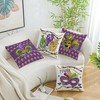 Mardi Gras Throw Pillow Covers 18x18 Set of 4 Fleur