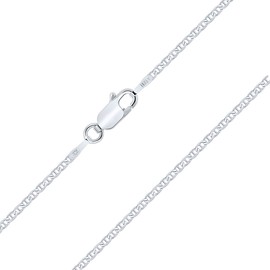 Planetys - Children's and Baby Marine Chain 925 Sterling Silver Rhodium-Plated Chain - Necklace - 1.8 mm Width Lengths 32-34-36-38-40 cm, No Gemstone