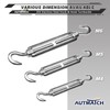 AUTMATCH M6 Turnbuckle Hook and Hook, Turnbuckle 304 Stainless Steel,