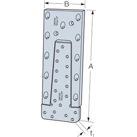 Simpson ETB Cross-Cut Wood Connector, Aluminium