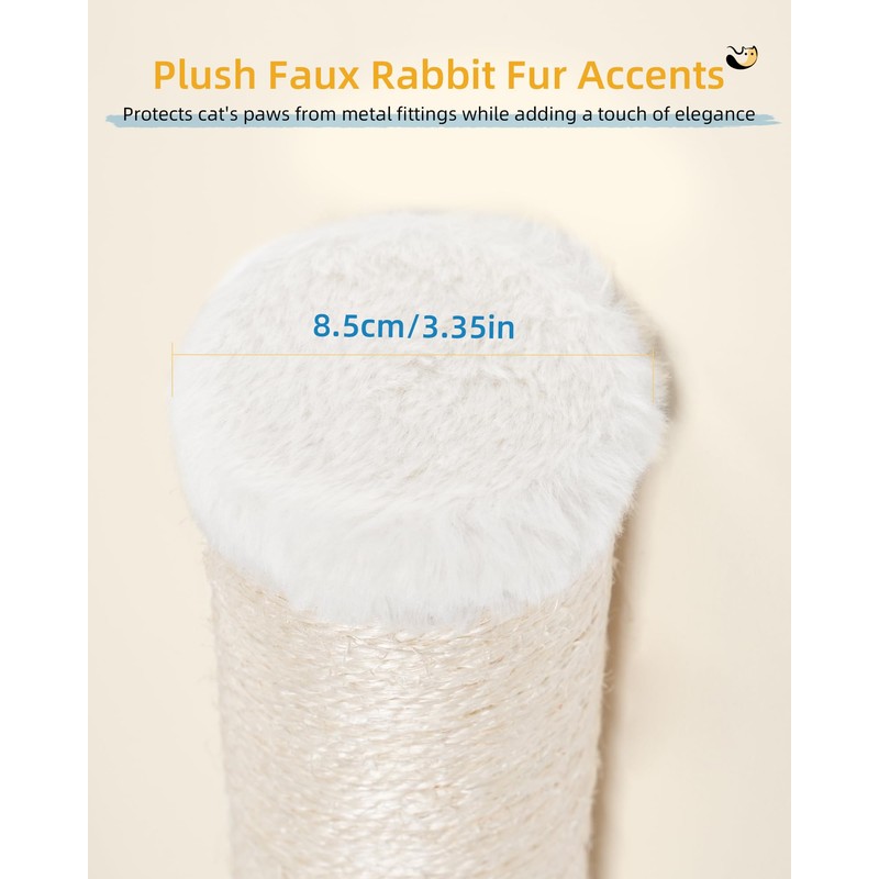 Aechonow 34'' Wall Cat Scratching Post, Wall Mounted Cat Scratcher