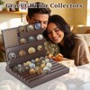 CAPASTEC Coin Display Holder, Wood Coin Case Holds 70-80 Coins,