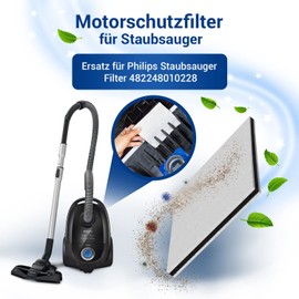 VIOKS Motor Filter Pack of 5 Replacement for 482248010228 Trio Motor Protection Filter FC 6033/01 Replacement Filter Pre-Motor Filter Sandwich Filter HEPA Filter 3 Layers Accessories Spare Parts for