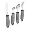 4Pcs Adaptive Utensils Weighted Non Slip Rubber Handle for Hand