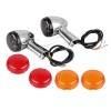 Unbranded Chrome Rear LED Turn Signals Amber Light For Harley