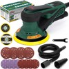 KUIMIT Electric Random Orbital Sander, 350W brushless motor with 5&6-inch