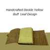 OVERDOSE Deckle Yellow Buff Leaf Leather Journal - Vintage Travel