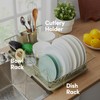 Space-Saving 3-Piece Dish Drainer Rack Set: Efficient Kitchen Organizer for