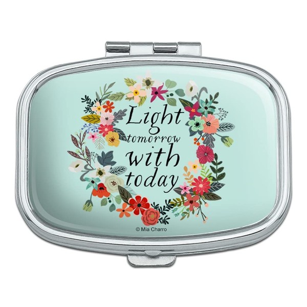 Light Tomorrow with Today Inspirational Rectangle Pill Case Trinket Gift