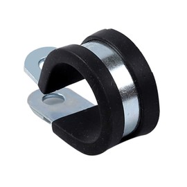 Yudesun Hose Clamp Tool - 5 Pieces Rubber Lined P-Clips Stainless Steel 304 Pipe Clamp Mounting Holder Metal Cable Attachment Fuel Hose Clamp 46 mm