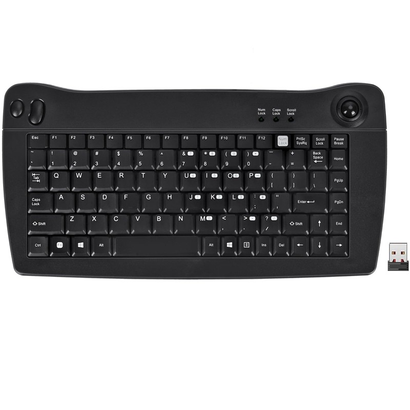 MCSaite MC-8040RF 2.4G Wireless and Bluetooth Mini Keyboard with Built-in