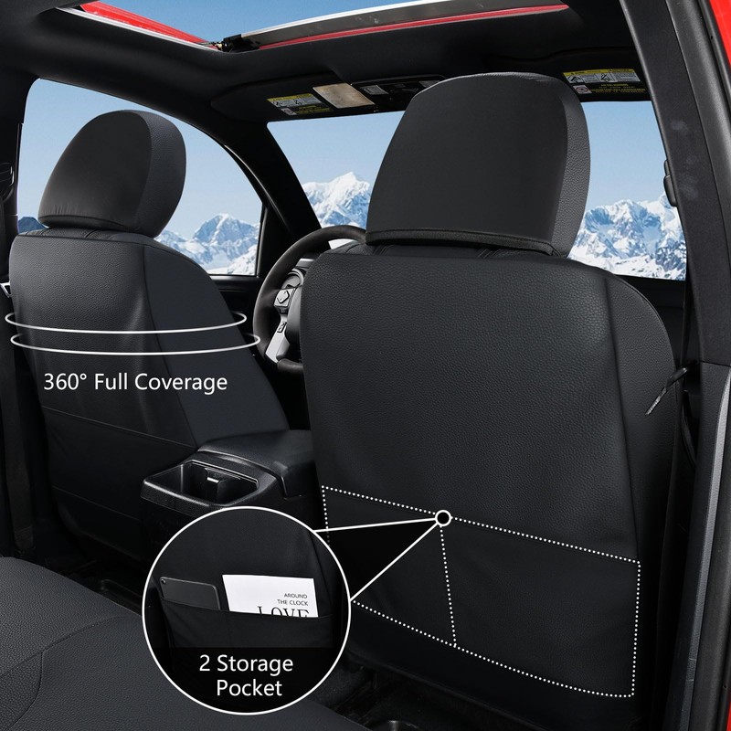 Truckiipa 2 Front Tacoma Seat Covers Leather Car Seat Covers