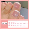 24Pcs Press on Toenails French Tips Toe Nail Press ons