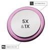 Zadro 5X Two-Sided Acrylic Compact Mirror, 4-Inch, Pink