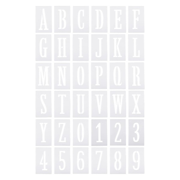 PATIKIL 3 Inch Letter Number Stencils, 36 Pack 2.4" Width