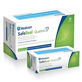 Medicom 88015-4 Safeseal Quattro Sterilization Pouch, 2-1/4" Width, 4" Length (Pack of 2000)