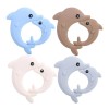 Aitoustone Set Of 4 Silicone Dolphin Teethers Easy To Hold