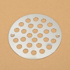 Evangeline 4 Inch Shower Drain Cover Replacement Bathroom Grate Drain Strainer Round (Chrome)