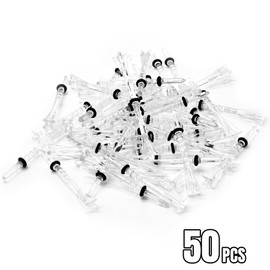 DURARANGE Luxury Golf Tees - Transparent, Adjustable Height Stoppers, 4-Prong Anti-Slip, Enhanced Stability, 3-1/4" for Drivers, Durable PC Material, 50-Pack