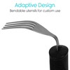 Vive Adaptive Utensil Set - Arthritis Aid Silverware for Parkinsons,