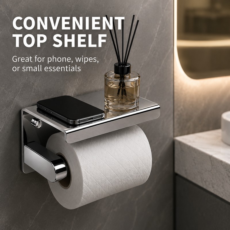 Stainless Steel Paper Towel Holder for Kitchen – Wall-Mounted Roll