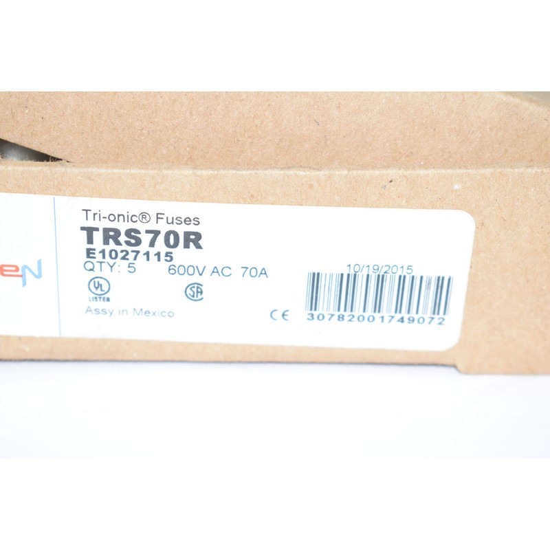 Mersen TRS70R Dual Element Midget Class RK5 Rejection Current-Limiting Time