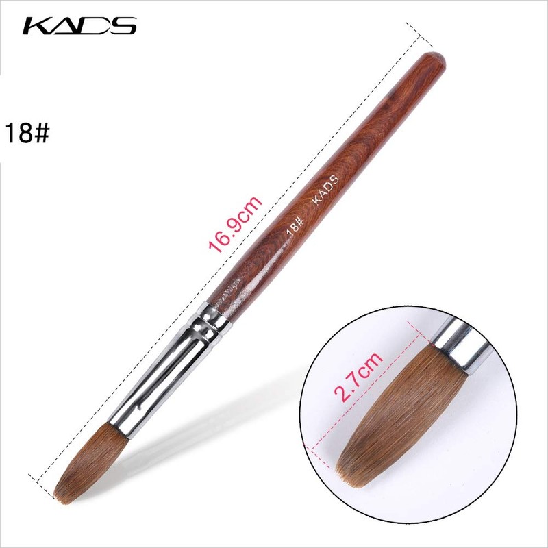 Kads Kolinsky Acrylic Nail Brush Rosewood Nail Art Manicure Tool