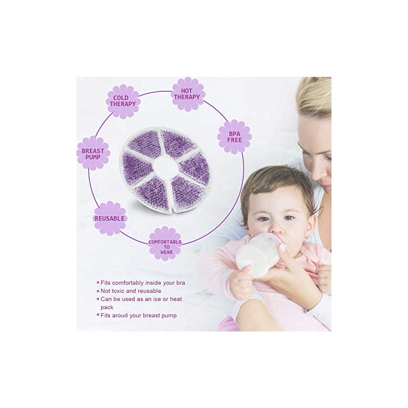 Gbrand Hot & Cold Breast Therapy Gel Pads for Nursing