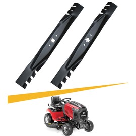 ELELLAGERY 942-04308 Lawn Mower Blades with 42" Deck Fit for Troy Bilt Pony Bronco Mustang Cub Cade XT1 RZT Zero Turn Mowers Replaces OEM 742-04308, 742-04312, 942-04308, 942-04312, 119-8456 Set of 2