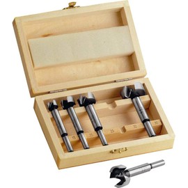 Edessö 5101000 Forstner Drill Bit Set, Silver/Beige, 15-35 mm, Set of 5 Pieces