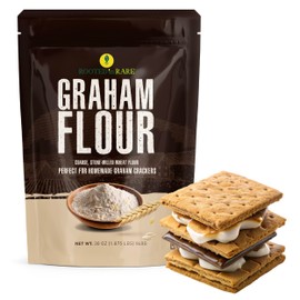 Graham Flour For Baking - 30 Ounce Bag - Product of USA - Stone Ground Whole Wheat Flour - Great for Homemade Graham Crackers or as Whole Wheat Bread
