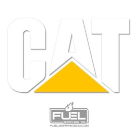 Caterpillar CAT Construction Premium Vinyl Decal - Caterpillar Equipment logo - 6" wide x 3.6" tall