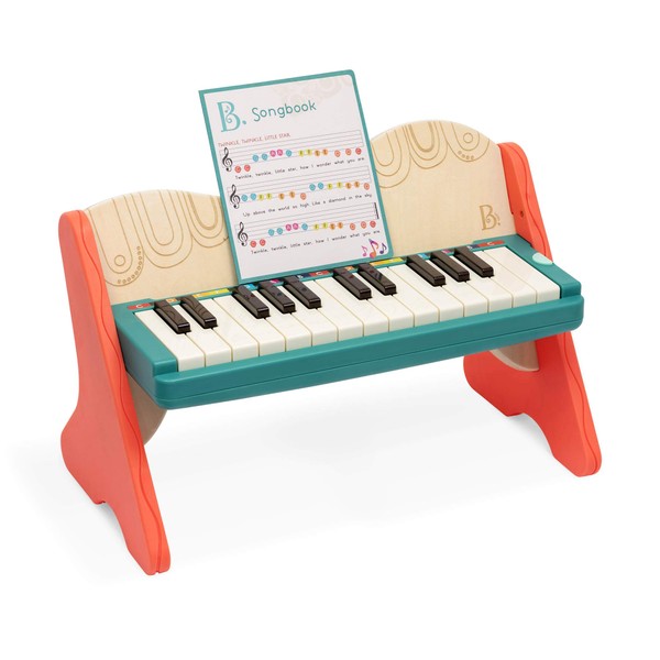 B. toys wooden toy piano with songbook, piano wooden toy, music toy, musical instrument to learn to play the piano for children from 3 years old.