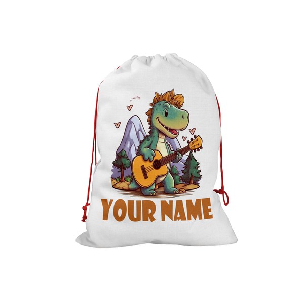 Bleu Reign Christmas Birthday Personalized Santa Sack Gift Wrap Bag