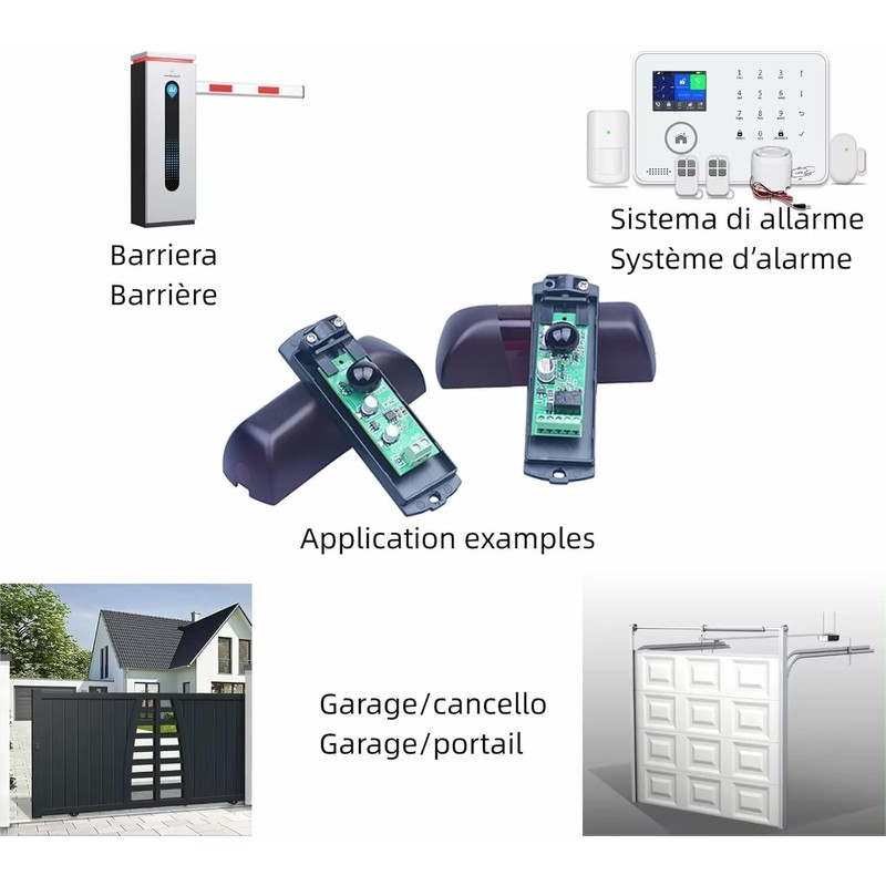 2 Pairs Infrared Photocell Universal External Automatic Sensor Garage Door
