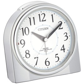 リズム(RHYTHM) シチズン 目覚まし時計 電波時計 夜間常時点灯 ネムリーナリング シルバー 125x121x73mm CITIZEN 4RL432-019