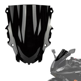 psler Windshield Windscreen Double Bubble for YZF R3 R25 2019-2023 (Black)