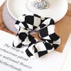 Checkered Plaid Hair Scrunchies Black White Checkerboard BW17 (Black White