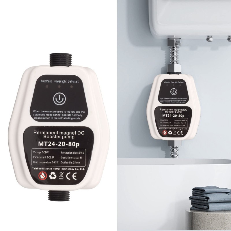 Booster Pump, Automatic Water Pressure Shower Boosting Recirculating Wall Mounted